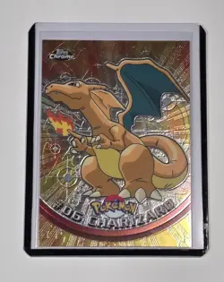 1999 Charizard #06 Pokemon Topps Chrome HOLO FOIL Card NM/M - Image 3