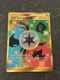 Pokemon Unit Energy Grass Fire Water 170/156 Ultra Prism Gold Secret Rare NM - Image 1