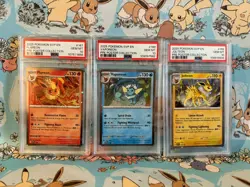 Pokemon Prismatic Evolutions Flareon Vaporeon Jolteon Promo PSA 10 Set (3) - Image 1