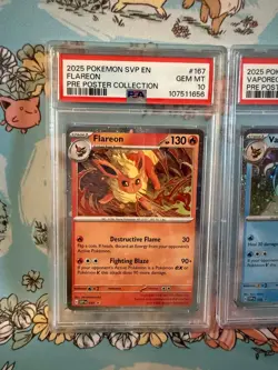 Pokemon Prismatic Evolutions Flareon Vaporeon Jolteon Promo PSA 10 Set (3) - Image 2
