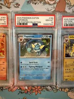 Pokemon Prismatic Evolutions Flareon Vaporeon Jolteon Promo PSA 10 Set (3) - Image 3