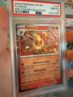 Pokemon Prismatic Evolutions Flareon Vaporeon Jolteon Promo PSA 10 Set (3) - Image 5