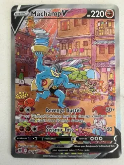 Pokemon Machamp V Full Art Ultra Rare Holo 172/189 Astral Radiance 220 HP - Image 1