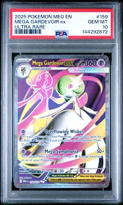 2025 POKEMON MEG EN-MEGA EVOLUTION ULTRA RARE #159 MEGA GARDEVOIR EX PSA 10 - Image 1