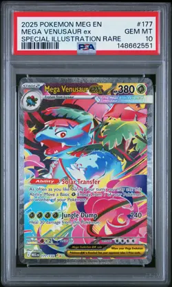 2025 POKEMON MEG EN-MEGA EVOLUTION #177 MEGA VENUSAUR EX PSA 10 - Image 1