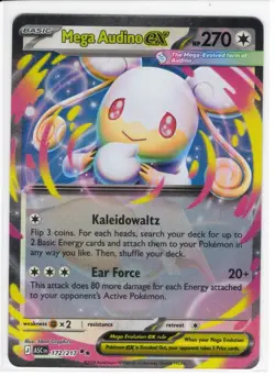Pokemon TCG - ASC EN - Mega Audino EX - 172/217 - Double Rare - Image 1