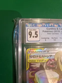 2019 POKEMON JPN SUN & MOON ALTER GENESIS 106 FULL ART/CYNTHIA & CAITLIN CGC 9.5 - Image 5