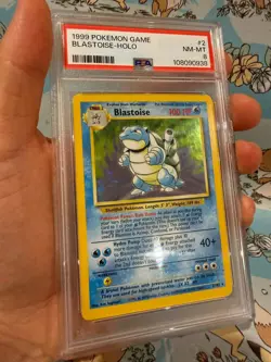 Blastoise Pokemon Base Set Holo 1999 Wizards of The Coast (WOTC) 2/102 PSA 8 - Image 5