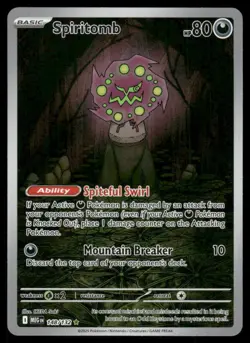 Pokemon Cards Spiritomb 148/132 Mega Evolution Illustration Rare NM - Image 1