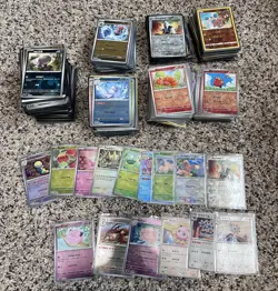 Pokemon TCG Reverse Holo Lot 300+ Cards Mixed Languages - Image 1