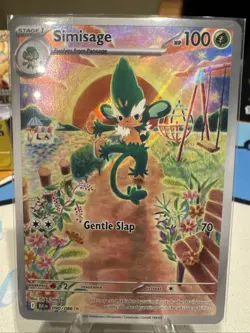 Pokemon Simisage 090/086 Black Bolt Holo Illustration Rare Card Sv: Black NM - Image 1