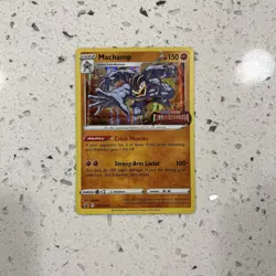Machamp SWSH243 Lost Origin Prerelease Black Star Promo Pokemon Card - Image 1
