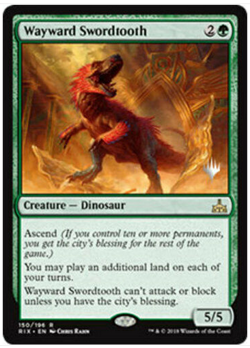 Mtg Magic wayward swordtooth FRENCH vf fr promo crocs de sabre retif ixalan - Image 1