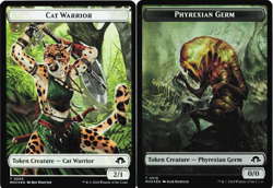 Phyrexian Germ / Cat Warrior Double-Sided Token (FOIL) - [Modern Horizons 3] MTG - Image 1