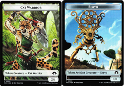 Servo / Cat Warrior Double-Sided Token (FOIL) - [Modern Horizons 3] MTG - Image 1
