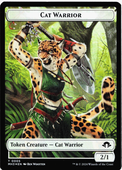 Servo / Cat Warrior Double-Sided Token (FOIL) - [Modern Horizons 3] MTG - Image 2