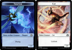 Cat / Thopter (0010) Double-Sided Token - FOIL - [Aetherdrift] MTG DFT NM 💧⚪ - Image 1