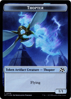 Cat / Thopter (0010) Double-Sided Token - FOIL - [Aetherdrift] MTG DFT NM 💧⚪ - Image 2