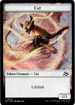 Cat / Thopter (0010) Double-Sided Token - FOIL - [Aetherdrift] MTG DFT NM 💧⚪ - Image 3