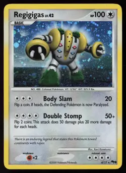 Regigigas 4/17 Rare POP Series 9 Pokemon Holo Moderately Played - Image 1