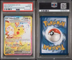 2024 POKEMON SSP EN-SURGING SPARKS #238 PIKACHU EX SIR PSA 10 - Image 3