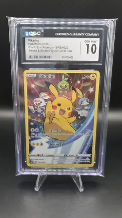 Pikachu SWSH020 — CGC 10 (Gem Mint) — Black Star Promo — Rare Pokemon Card - Image 1