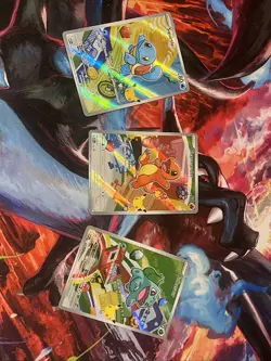 Pokemon First Partner Illustration Collection Series 1 Kanto Gen 1 Starters Set - Image 1