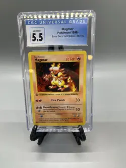 Magmar Pokemon Base Set 1st Edition CGC 5.5 - Image 1