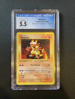 Magmar Pokemon Base Set 1st Edition CGC 5.5 - Image 3