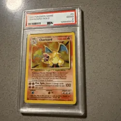 1999 Pokemon Game Base Set #4 Charizard Holo Rare PSA 2 GOOD - Image 3
