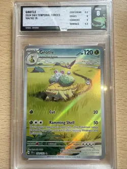 Grotle #164 Temporal Forces Illustration Rare 2024 Pokemon graded TFG 8 - Image 1