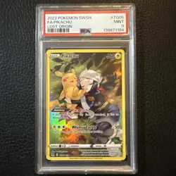 Full Art - Pikachu Pokemon Sword & Shield Lost Origin Trainer Gallery PSA 9 MINT - Image 1