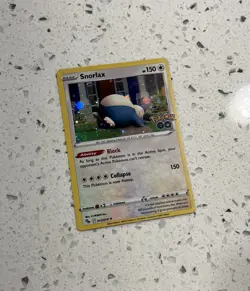 Pokemon TCG Snorlax 55/78 Pokemon GO Cosmos Holo SWIRL NM (OC) - Image 1