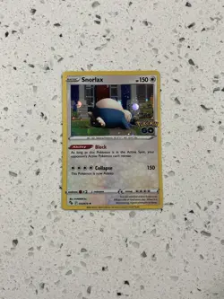 Pokemon TCG Snorlax 55/78 Pokemon GO Cosmos Holo SWIRL NM (OC) - Image 2