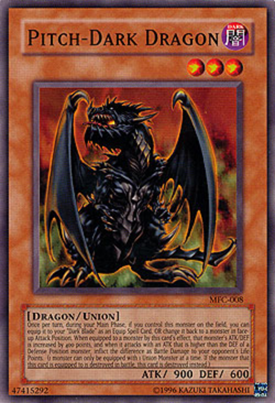 Pitch-Dark Dragon - MFC-008 - Common - Unlimited Edition Moderately Played Magic - Image 1