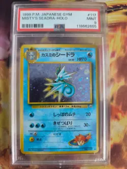 Pokemon Card Misty's Seadra Seemon Vintage Rare Japanese Gym heroes 1998 PSA 9 - Image 2
