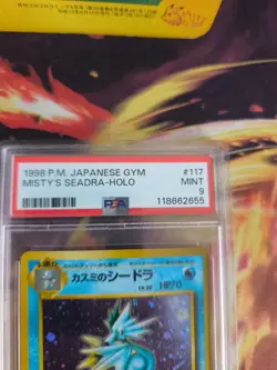 Pokemon Card Misty's Seadra Seemon Vintage Rare Japanese Gym heroes 1998 PSA 9 - Image 4