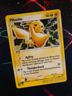 LP/MP Pokemon PIKACHU Card(Nintendo)BLACK STAR PROMO Set #012 EX Tin Holo Foil#3 - Image 1