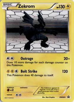 Zekrom - BW005 Black and White Promos Pokemon Card TCG - Image 1