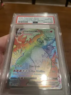 2020 Pokemon SWSH Champion's Path Charizard VMAX Secret Rare Card 074/073 PSA 10 - Image 3
