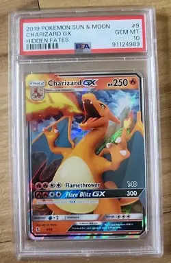 Pokemon Charizard GX 9/68 Hidden Fates 2019 Sun & Moon PSA 10 Gem Mint - Image 1