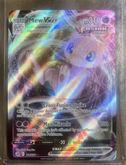 Mew VMAX 114/264 Fusion Strike Ultra Rare Holo 310 HP Max Miracle Pokemon TCG - Image 3