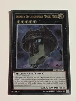 Yugioh Number 33: Chronomaly Machu Mech REDU EN043 - Image 1