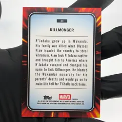 Marvel Card Killmonger 34 Green /99 Holo Topps Chrome 2025 [NM] - Image 3