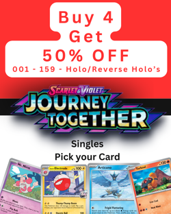 Pokemon Journey Together TCG English - 001-159 Holo & Reverse Holo Singles Cards - Image 1