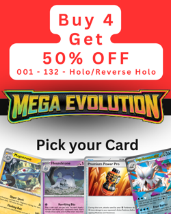 Pokemon TCG Mega Evolution English - 001-132 Holo & Reverse Holo Single Cards - Image 1