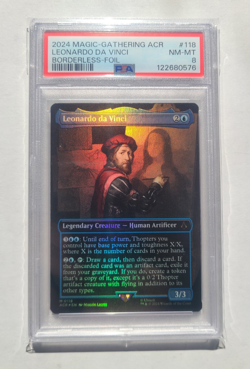 MTG Leonardo da Vinci FOIL PSA 8 NM-MT 2024 Assassin's Creed Magic Card #118 - Image 1
