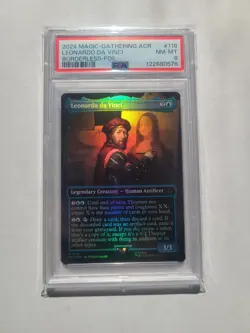 MTG Leonardo da Vinci FOIL PSA 8 NM-MT 2024 Assassin's Creed Magic Card #118 - Image 2