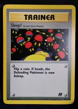 Pokemon TCG Trainer Sleep! 79/82 Team Rocket English Near Mint - Image 1