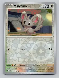 Minccino 125/159 Reverse Holo SV09: Journey Together Pokemon - Image 1